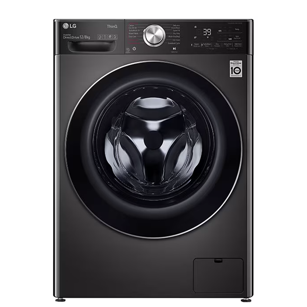ماشین لباسشویی 12 کیلویی ال جی V12 با 8 کیلو خشک کن دودی WDV1260BRP