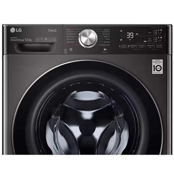 خرید ماشین لباسشویی 12 کیلویی ال‌جی V9 دودی F4V9BWP2EE
