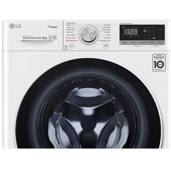 قیمت ماشین لباسشویی 10.5کیلویی با 7 کیلو خشککن ال‌جی V5 سفید F4V5RGP0W