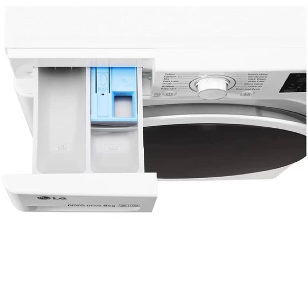  ماشین لباسشویی 8 کیلویی ال‌جی J6 سفید F4J6TNP0W در بانه
