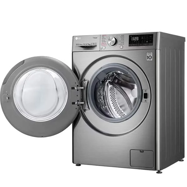  ماشین لباسشویی 10.5کیلویی با 7 کیلو خشککن ال‌جی V5 نقره ای F4V5RGP2T