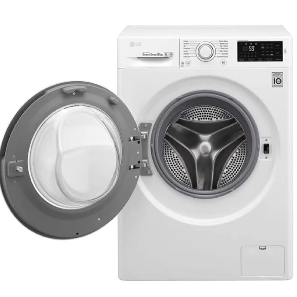  ماشین لباسشویی 8 کیلویی ال‌جی J6 سفید F4J6TNP0W