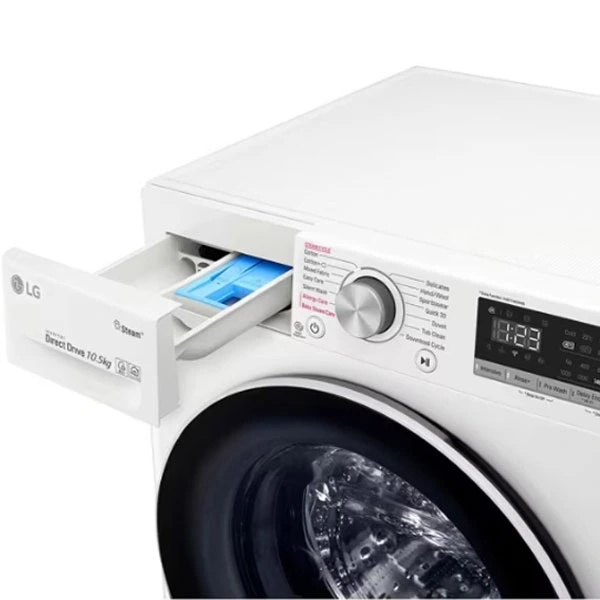  خرید ماشین لباسشویی 10.5کیلویی با 7 کیلو خشککن ال‌جی V5 سفید F4V5RGP0W