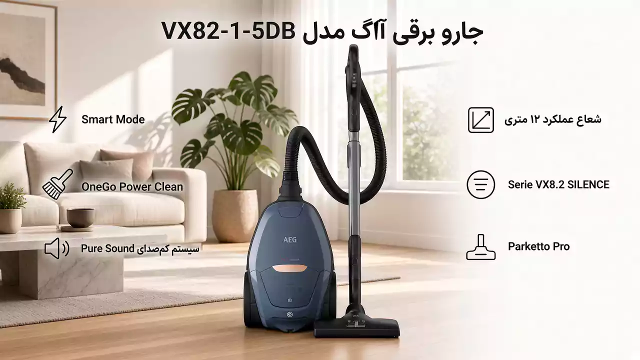 جارو برقی سری اسمارت VX8.2 آ ا گ مدل VX82-1-5DB
