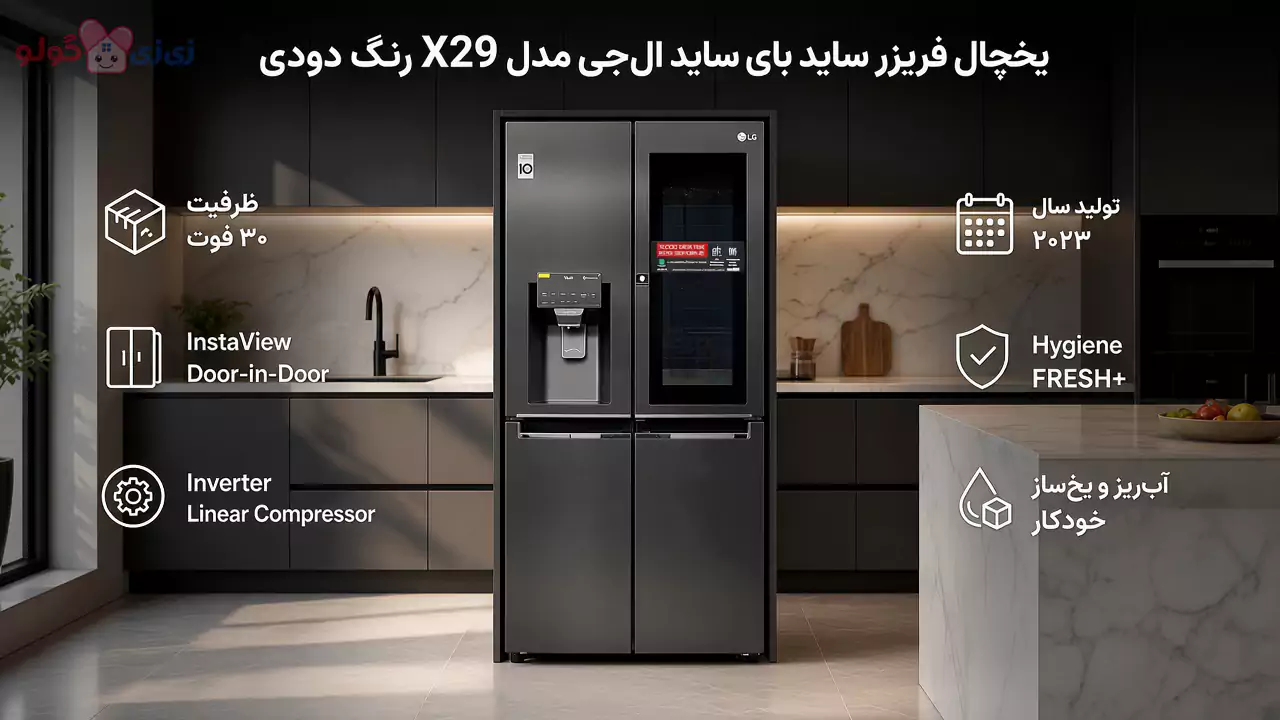 یخچال فریزر ساید بای ساید ال جی X29